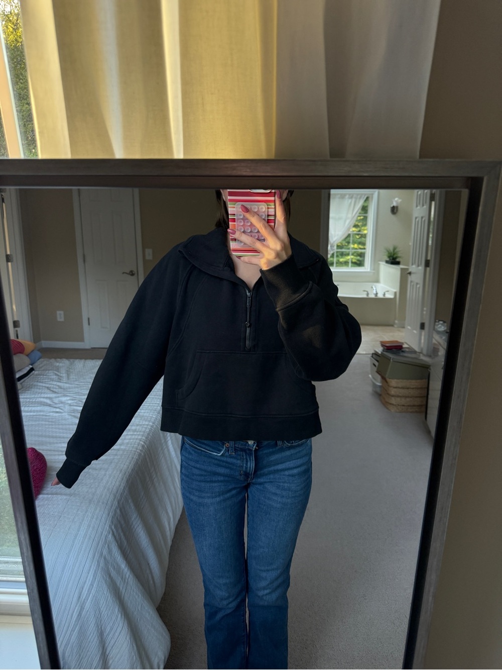 Lululemon Black Funnel Neck Scuba